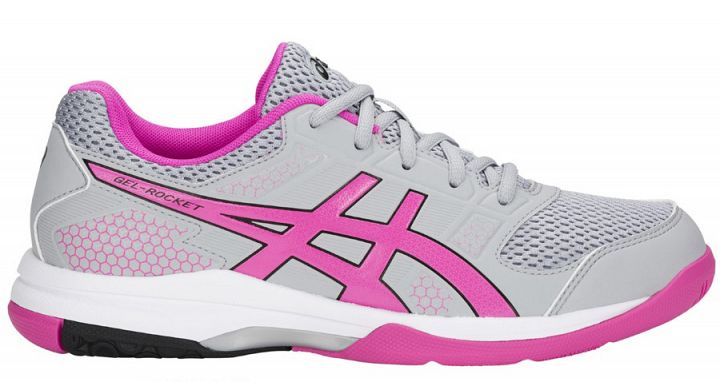 Asics Gel-Rocket 8 Mid Grey Pink Glow